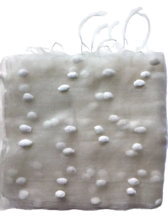 Knotted white fabric