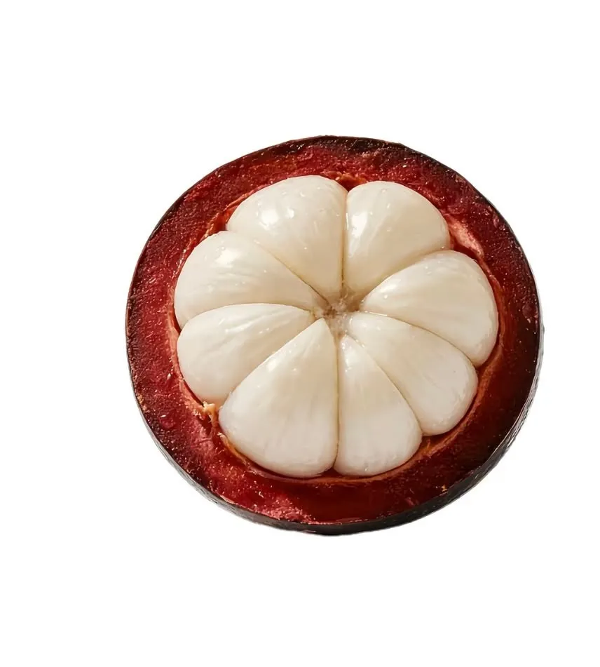 Halved mangosteen